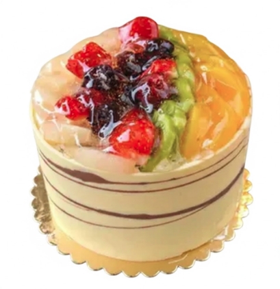 4 ile 6 kişilik karışık mevsim meyveli yaş pasta